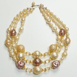 2/$30 - Vintage Champagne Pearl Necklace